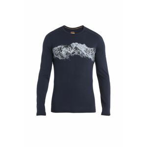 Pánské merino triko dlouhý rukáv ICEBREAKER Mens Merino 200 Oasis LS Crewe Remarkables, Midnight Navy velikost: XXL