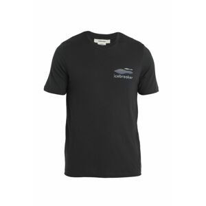 Pánské merino triko krátký rukáv ICEBREAKER Mens Merino 150 Tech Lite II SS Tee Aotearoa, Black velikost: M