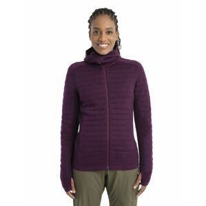 ICEBREAKER Wmns Merino Tencel ZoneKnit LS Zip Hoodie, Nightshade velikost: L