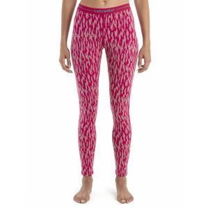 ICEBREAKER Wmns Merino 260 Vertex Legging Macro Forms, Crystal/Electron Pink velikost: M