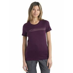 ICEBREAKER Wmns Merino 150 Tech Lite II SS T CampingLines, Nightshade velikost: S