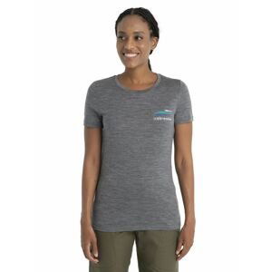 ICEBREAKER Wmns Merino 150 Tech Lite II SS Tee Aotearoa, Gritstone Heather velikost: L