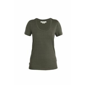 ICEBREAKER Wmns Merino 150 Tech Lite II SS Scp T Herenga, Loden/Black/Aop velikost: S