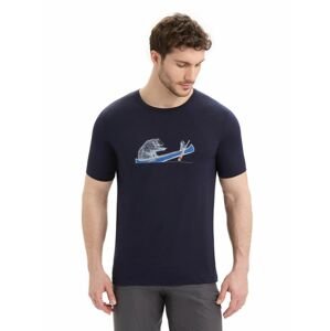 ICEBREAKER Mens Tech Lite II SS Tee Canoe Companions, Midnight Navy velikost: XS