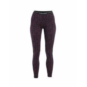 ICEBREAKER Wmns Merino 200 Oasis Leggings Macro Camo, Tempo/Black/Nightshad/Aop velikost: M