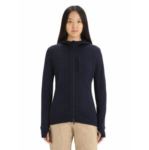 ICEBREAKER Wmns Quantum III LS Zip Hoodie, Midnight Navy velikost: S