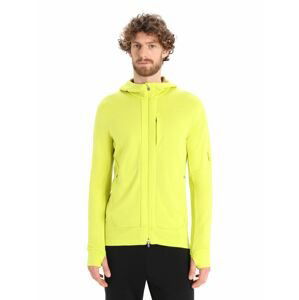 Pánská mikina s kapucí, zip ICEBREAKER Mens Quantum III LS Zip Hoodie, Shine/Clove velikost: M