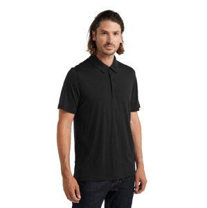 Pánské polo triko ICEBREAKER Mens Tech Lite II SS Polo, Black velikost: M