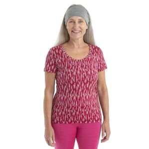 ICEBREAKER Wmns Merino 150 Tech Lite II SS Scp T GlaciCam, Crystal/Electronpink/Aop velikost: XS