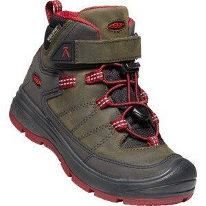 Keen REDWOOD MID WP K steel grey/red dahlia Velikost: 29 dětské boty