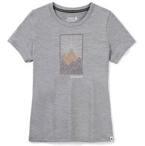 Smartwool W MERINO SPORT 150 ALPINE START SS GRAPHIC TEE light gray heather Velikost: XS