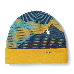 Smartwool K THERMAL MERINO REVERSIBLE CUFFED BEANIE blueberry mtn scape Velikost: LXL čepice