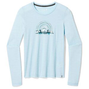 Smartwool W NEVER SUMMER MOUNTAINS GRAPHIC LS TEE winter sky heather Velikost: M tričko