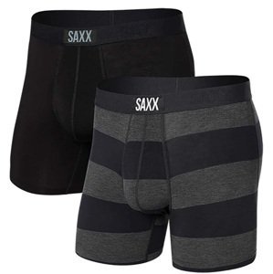 Saxx VIBE SUPER SOFT BB 2PK graphite ombre rugby/black Velikost: M boxerky