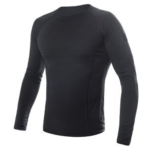 SENSOR MERINO AIR pánské triko dl.rukáv černá Velikost: XL pánské tričko s dlouhým rukávem