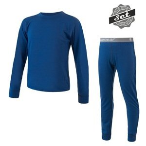 SENSOR MERINO AIR SET dětský triko dl.rukáv + spodky tm.modrá Velikost: 110 spodní prádlo