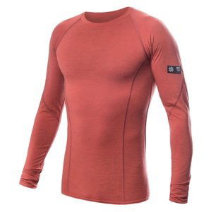 SENSOR MERINO ACTIVE pánské triko dl.rukáv terracotta Velikost: XXL pánské tričko s dlouhým rukávem