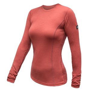 SENSOR MERINO ACTIVE dámské triko dl.rukáv terracotta Velikost: M dámské tričko s dlouhým rukávem