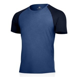 Lasting pánské merino triko CALVIN modré Velikost: M pánské tričko s krátkým rukávem