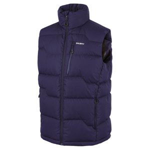 Husky Pánská péřová vesta na zip Deep M dark blue Velikost: M pánská vesta