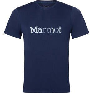 Marmot Men's Windridge Logo Short-Sleeve T-Shirt - arctic navy Velikost: M pánské triko