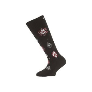Lasting dětské merino lyžařské ponožky SJA černé Velikost: (29-33) XS ponožky