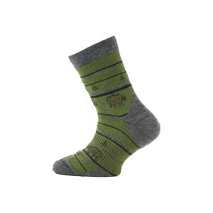 Lasting TJL dětské merino ponožky zelené Velikost: (34-37) S ponožky