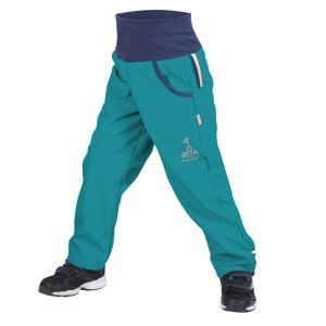 Unuo, Dětské softshellové kalhoty s fleecem, Basic, Sv. Smaragdová Velikost: 110/116 dětské kalhoty