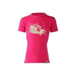 Lasting dětské merino triko WILLY růžové Velikost: 110 dětské triko