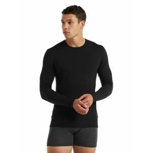 Pánské triko ICEBREAKER Mens Anatomica LS Crewe, Black velikost: M