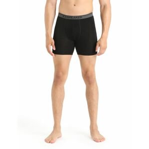 Pánské boxerky ICEBREAKER Mens Anatomica Long Boxers, Black velikost: XL