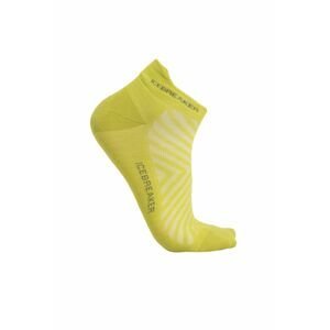 Pánské merino ponožky ICEBREAKER Mens Run+ Ultralight Micro, Bio Lime/Loden velikost: 44,5-46,5 (L)