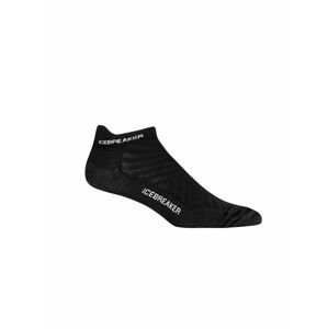 Pánské merino ponožky ICEBREAKER Mens Run+ Ultralight Micro, Black/Snow velikost: L