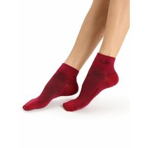 Dámské ponožky ICEBREAKER Wmns Run+ Ultralight Mini, Cherry/Espresso velikost: L