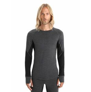 Pánské triko ICEBREAKER Mens 260 Zone LS Crewe, Jet Heather/Black velikost: XL