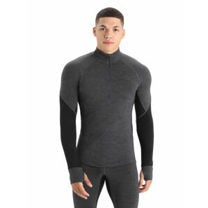 Pánské triko ICEBREAKER Mens 260 Zone LS Half Zip, Jet Heather/Black velikost: XXL