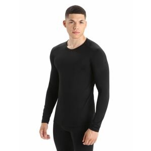 Pánské triko ICEBREAKER Mens 200 Oasis LS Crewe, Black velikost: XS