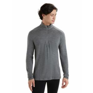 Pánské triko ICEBREAKER Mens 260 Tech LS Half Zip, Gritstone Heather velikost: M