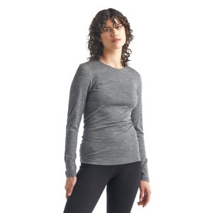 Dámské triko ICEBREAKER Wmns 200 Oasis LS Crewe, Gritstone Heather velikost: M