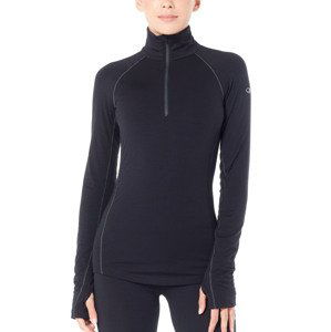 Dámské triko ICEBREAKER Wmns 200 Zone LS Half Zip, Black velikost: XL