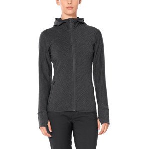 Dámská mikina ICEBREAKER Wmns Descender LS Zip Hood, Jet Heather velikost: XL