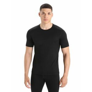 Pánské triko ICEBREAKER Mens 200 Oasis SS Crewe, Black velikost: XL