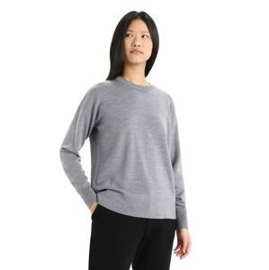 Dámský svetr ICEBREAKER Wmns Shearer Crewe Sweater, Gritstone Heather velikost: XS