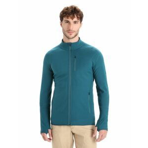 ICEBREAKER Mens Descender LS Zip, Green Glory velikost: L