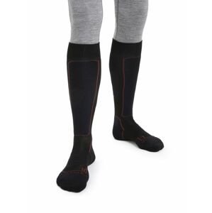 Pánské merino ponožky ICEBREAKER Mens Ski+ Medium OTC, Black/Royal Navy/Espresso velikost: 39-41,5 (S)