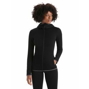 Dámské mikina ICEBREAKER Wmns Elemental LS Zip Hood, Black velikost: XL