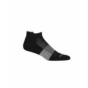 Pánské merino ponožky ICEBREAKER Mens Multisport Light Micro, Black/Snow/Metro Heather velikost: 44,5-46,5 (L)