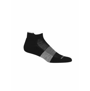 Pánské merino ponožky ICEBREAKER Mens Multisport Light Micro, Black/Snow/Metro Heather velikost: 42-44 (M)