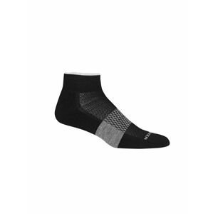 Pánské merino ponožky ICEBREAKER Mens Multisport Light Mini, Black/Snow/Metro Heather velikost: 42-44 (M)