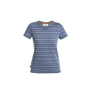 ICEBREAKER Wmns Wave SS Tee Stripe, Dawn/Kyanite/Snow velikost: L